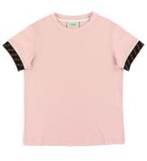 Fendi T-shirt - Rosa m. Logo Muddar