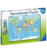 Ravensburger Pussel - 200 Delar - VÃ¤rldskarta