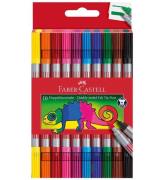 Faber-Castell Tuschpennor - Dubbel Tjock/Tunn - 10 st - FlerfÃ¤rg