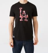 New Era T -Shirt - Los Angels Dodgers - Svart/Rosa