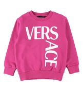 Versace Sweatshirt - Logo - Fuchsia/Vit