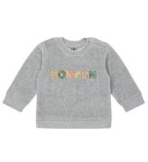 Bonton Sweatshirt - Velour - GrÃ¥ glans