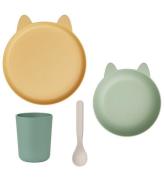 Liewood Tallrik Set - Melamin - 4-pack - Rabbit/Sandy Multi Mix