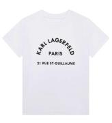 Karl Lagerfeld T-shirt - Fyra - Vit m. Svart