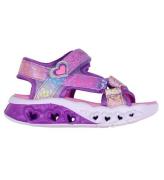 Skechers Sandaler m. Ljus - Flutter Hearts - Lavender/Multi