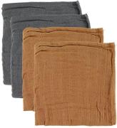 Pippi Baby Muslinfiltar - 4-pack - 65x65 - Indian Tan