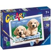 Ravensburger CreArt MÃ¥larset - Cute Puppies