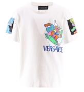 Versace T-shirt - Vit m. Tryck/Fickor