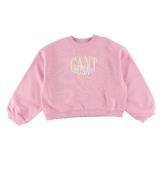 GANT Sweatshirt - C-Neck - Beskuren - Milky Rosa