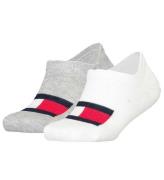 Tommy Hilfiger Strumpor - 2-pack - Footies - Vit/GrÃ¥