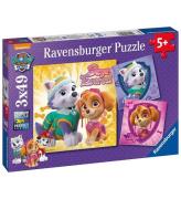 Ravensburger Pussel - 3x49 Delar - Paw Patrol GlamorÃ¶sa Gi