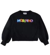 Moschino Sweatshirt - Beskuren - Svart m. Tryck