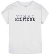 Tommy Hilfiger T-shirt - Stripe Logo - Vit