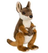 Bon Ton Toys Gosedjur - 19 cm - WWF - Wallaby With Joey - Brun