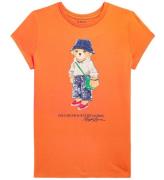 Polo Ralph Lauren T-shirt - lÃ¶r - Orange m. Gosedjur