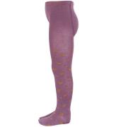 Melton Strumpbyxor - Hearts Tights - Grape Shake