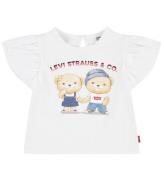 Levis Kids T-shirt - Bear Bubble - Bright White m. Gosedjur