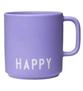 Design Letters Mugg - Favorit - Lavendel m. Happy