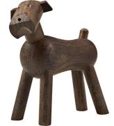 Kay Bojesen trÃ¤figur - Hund Tim - 8 cm - RÃ¶kt Ek