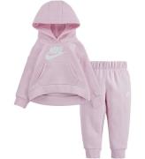 Nike Sweatset - Rosa Skum m. Vit