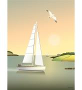 Vissevasse Affisch - 30x40 cm - Sailboat