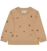 Monsieur Mini Sweatshirt - Broderi Chocolate - Moss