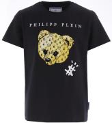 Philipp Plein T-shirt - Svart/Gul m. Gosedjur