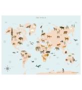 Vissevasse Affisch - 30x40 - World Map Animal