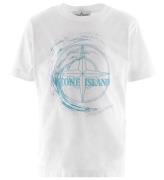 Stone Island T-shirt - Vit m. GrÃ¶n
