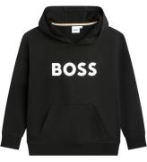 BOSS Hoodie - Svart m. Vit