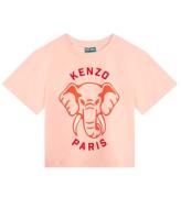 Kenzo T-shirt - BeslÃ¶jad Rosa m. Elefant