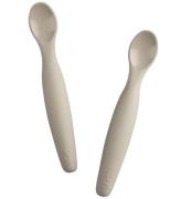 Sebra Skedar - 2-pack - LÃ¥ng - Silikon - Brygga Beige