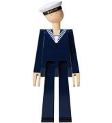 Kay Bojesen TrÃ¤figur - Marine - 20,5 cm - MÃ¶rk BlÃ¥/Vit