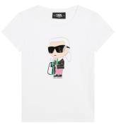 Karl Lagerfeld T-shirt - Vit m. Tryck