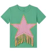 Stella McCartney Kids T-shirt - GrÃ¶n/Rosa m. Strass/Fransar