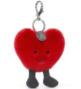 Jellycat Nyckelring - 16x9 cm - Amuseable Heart Bag Charm
