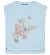 Zadig & Voltaire T-shirt - Angel - LjusblÃ¥ m. Blommor/similist