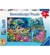 Ravensburger Pussel - 3x49 Delar - Under vatten