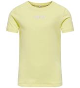 Kids Only T-shirt - KogLovely Life - Yellow Pear m. Broderi