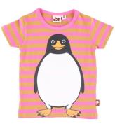 DYR T-shirt - Dyrgrowl - Super Rosa/Mustard Pingvin