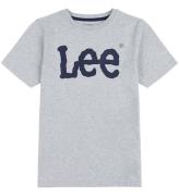 Lee T-shirt - vinglig grafik - Vintage Grey Heather