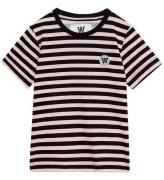 Wood Wood T-shirt - Ola - Rosa/Black RÃ¤nder