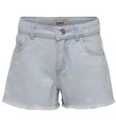 Kids Only Shorts - KogRobyn - Light Blue Denim m. TusenskÃ¶nor