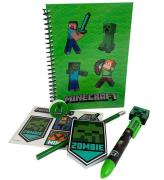 Minecraft Skrivset m. Multicolor Penna - GrÃ¶n/Svart