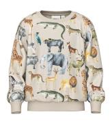 Name It Sweatshirt - NmmJasen - Peyote Melange m. Djur