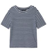 LMTD T-shirt - NlfHiljas - Marinblå Blazer/White Stripes
