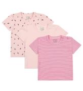 Hust and Claire T-shirt - 3-pack - Alda - Icy Rosa m. Nyckelpigo