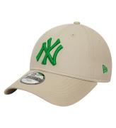 New Era Keps - 9Fyrtio - New York Yankees - Light Beige/GrÃ¶n