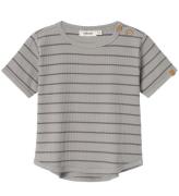 Lil' Atelier T-shirt - Rib - NmmKail - Kalksten