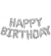 Decorata Party Folieballong - Happy Födelsedag - Silver